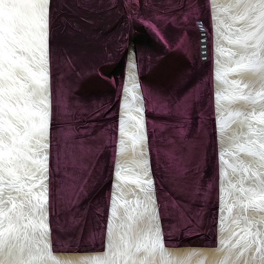 🆕TORRID‎ JEGGING - STRETCH VELVET BURGUNDY PURPLE - Picture 15 of 16